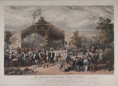 View of the Licensed Victuallers Annual Dinner at the Mermaid Tavern, Hackney, 1866 by E.F. Lambert